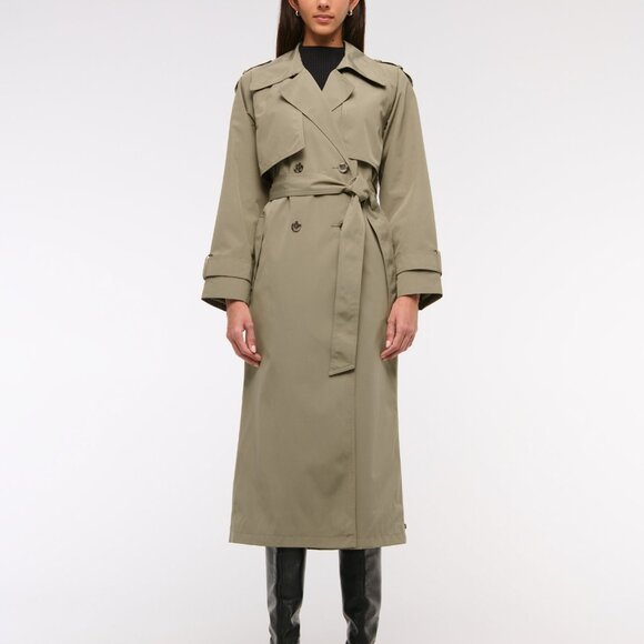 NWT Abercrombie & Fitch - Classic Trench Coat - Picture 1 of 4